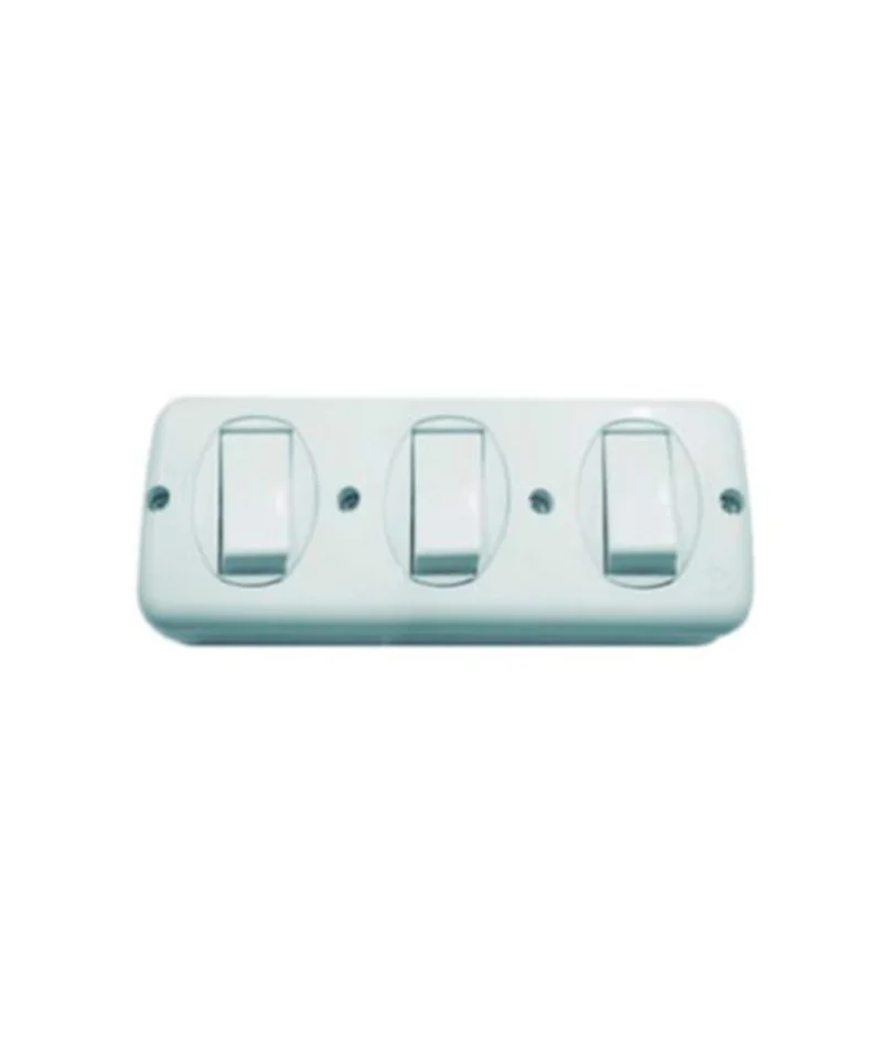 3 Modulos Interruptor /tomacorriente 10amp y 20amp Ciocca 3 Modulos Interruptores 10amp Negro