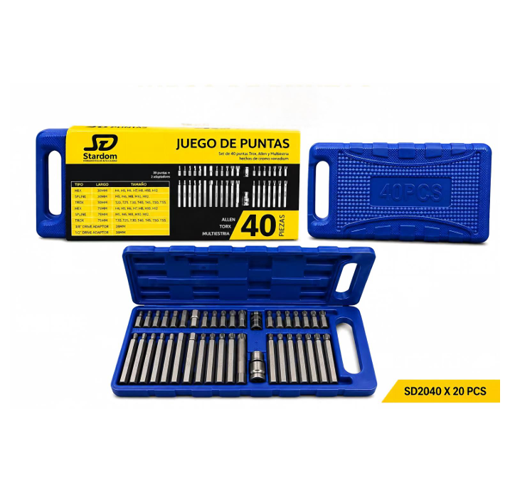 Juego Tubo Torque x 40 Maletín