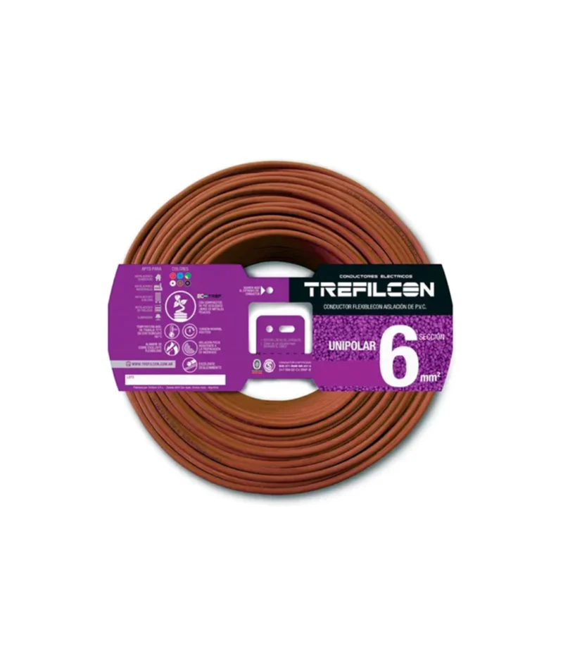 Trefilcon Cable 1 x 6,00mmx100m Colores