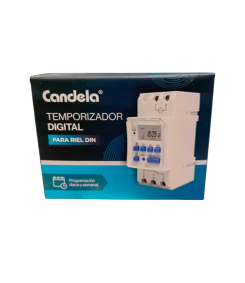 Candela Temporizador Digital Semanal con Bat. Reca