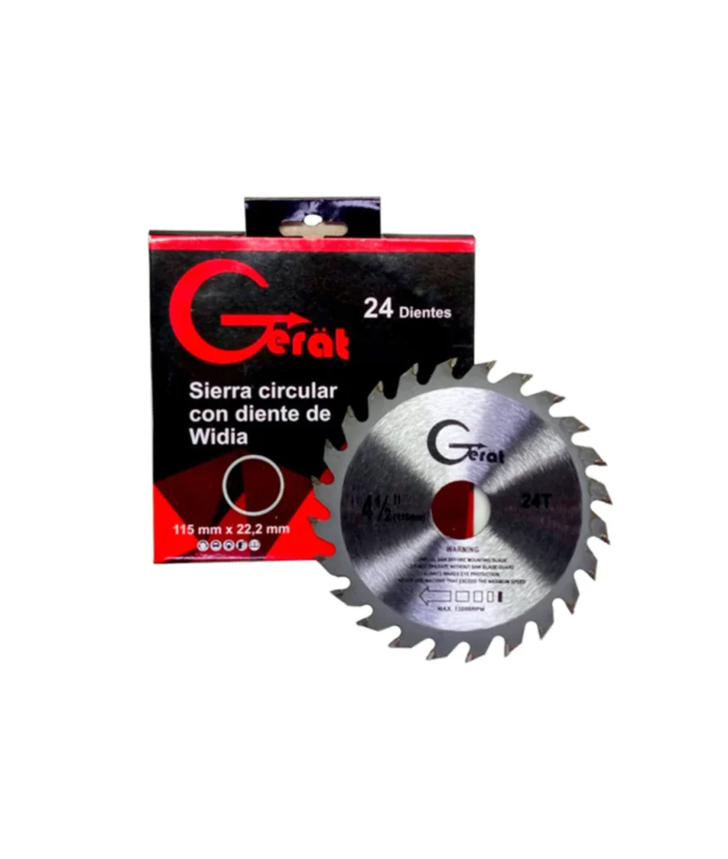 Disco de Widia 24 Dientes 115 mm Gerat " x 04,0901