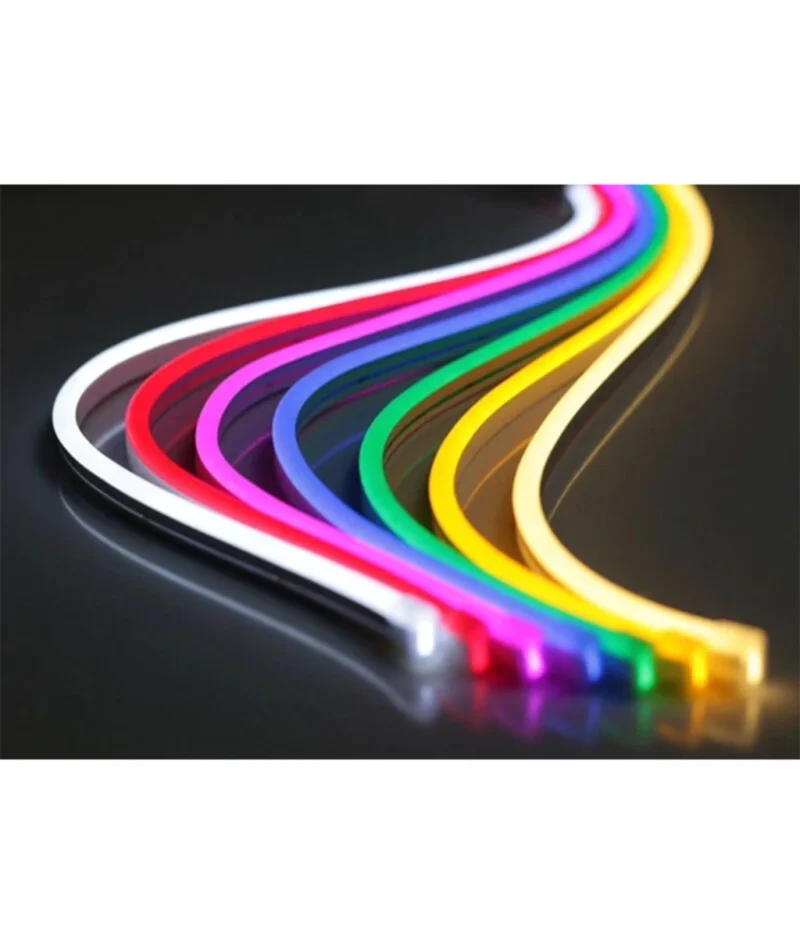 Luz Neon x 5 m con Fuente y Sin Fuente Amarillo / con fuente