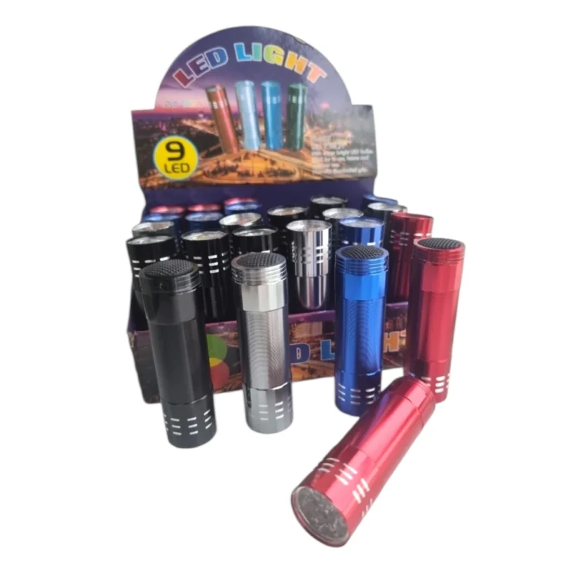 Mini Linterna 9 Led caja 24pcs