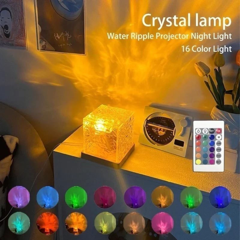 Cubo boreal Velador Lampara Dinamica Rgb y Control