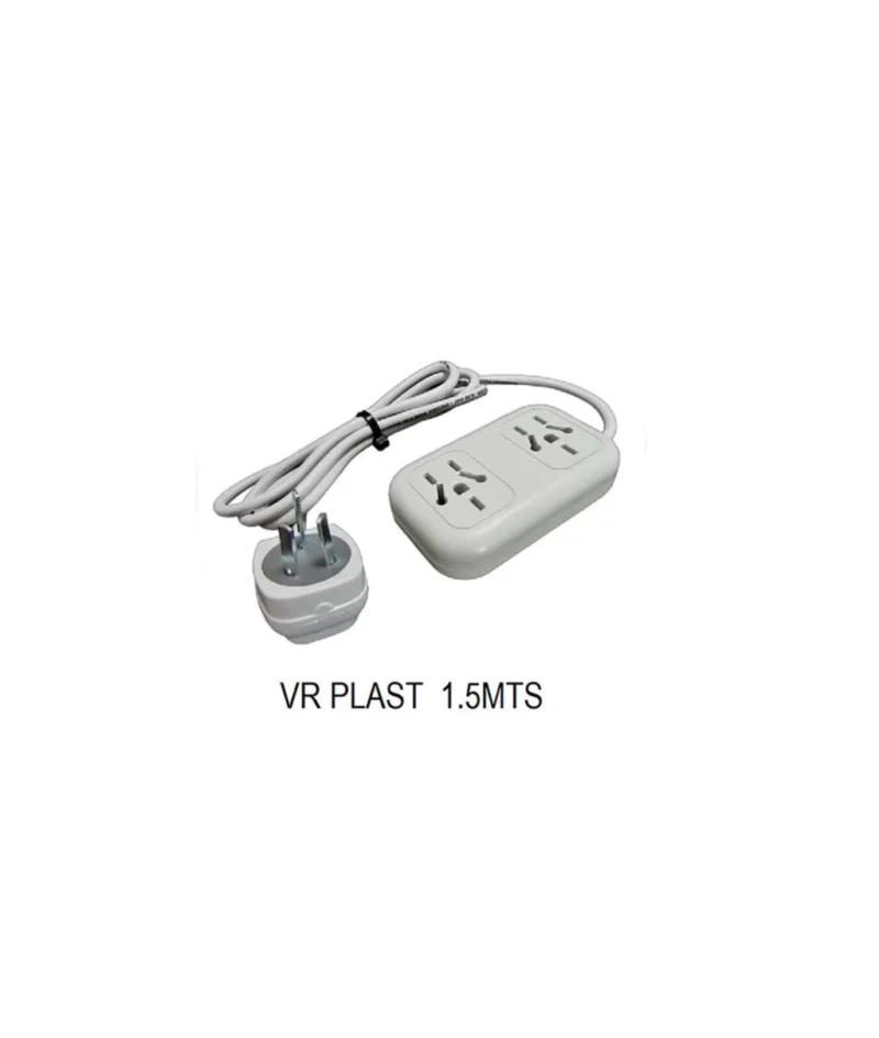 Vrplast Zapatilla 2 Toma 1,5 m/3 m 2 Tomas de 1,5 m