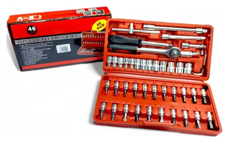 Llave Tubo 46pcs Caja Roja