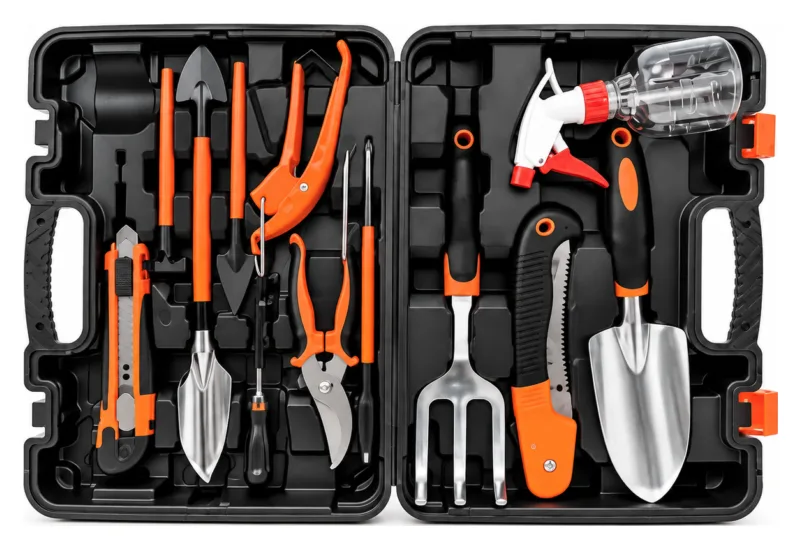 Set de Herramientas de Jardin 12pcs Negro