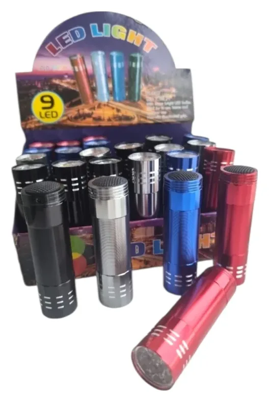 Mini Linterna 9 Led caja 24pcs