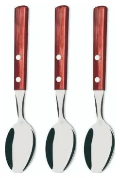 Cuchara Acero M/Madera *3pcs x-570