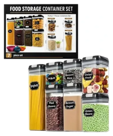 Juego de 7pcs frascos hetmetic