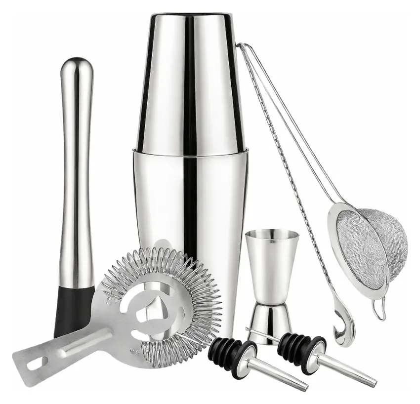 Set Cocteleria Bartender 8 Piezas Mtl