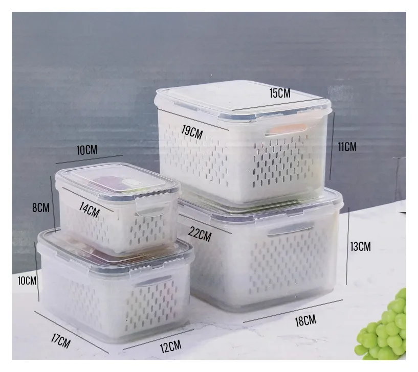 Set x 4 Organizadores Heladera Apilables