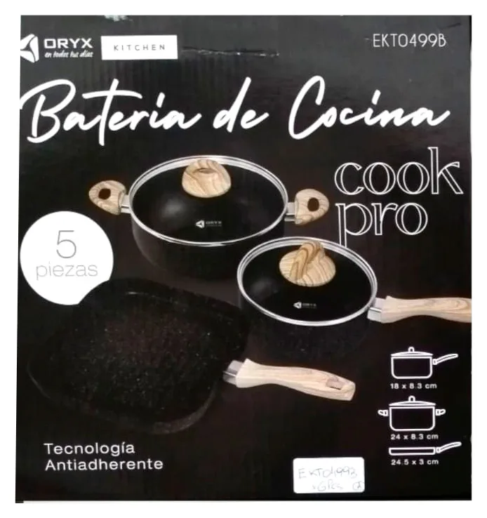 Batería de Cocina 5pcs Negra