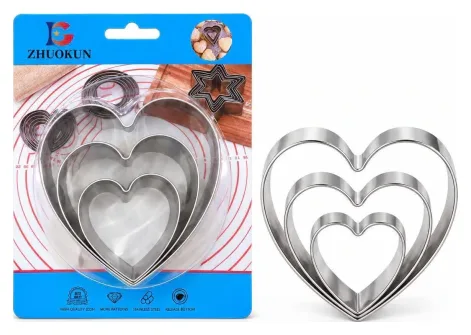 Molde pastelero *3pcs en forma de corazon ZHUOKUN