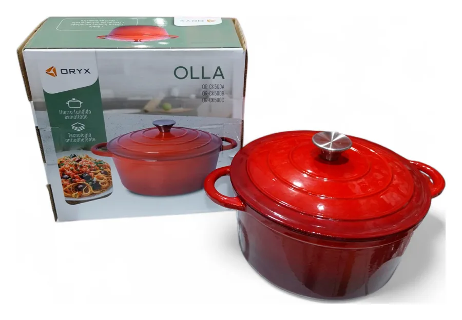 Olla Hierro Fundido Oryx Roja
