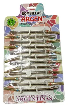 Bombilla Acero Piedrita 12pcs 2317