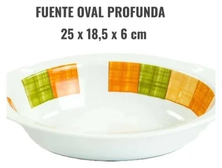 Fuente Oval Profunda 25 x 18 x 6 21326