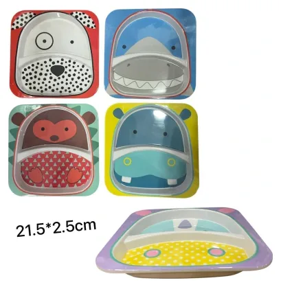 Plato cuadrado infantil 21,5 x 2,5 cm 4001