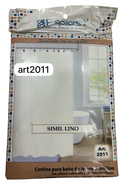 Cortina De Baño Simil Lino Ediplast 2011