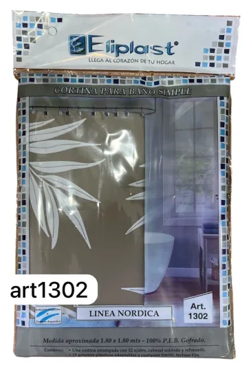 Cortina De Baño Simple Nordica Ediplast 1302