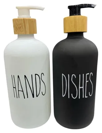 Dispenser Blanco Negro Dishers Hands