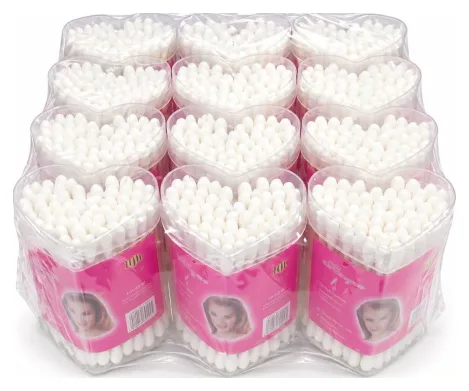 Hisopos caja en forma de corazón x 12pcs