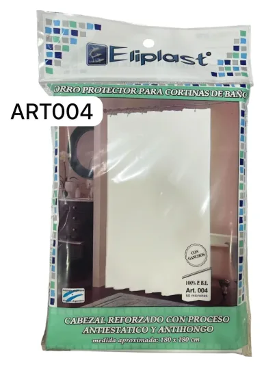 Protector de Baño 50 Micrones con ganchos Art 004