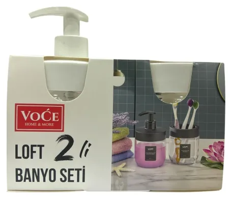 Set de baño vidrio x 2