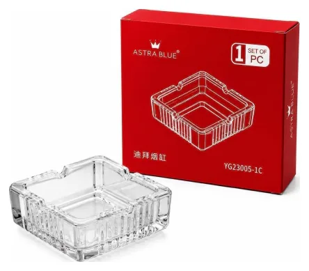 Cenicero caja roja cuadrada
