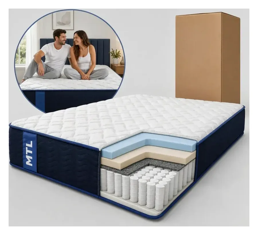 Colchon con Resorte 140 x 190 x 20 cm