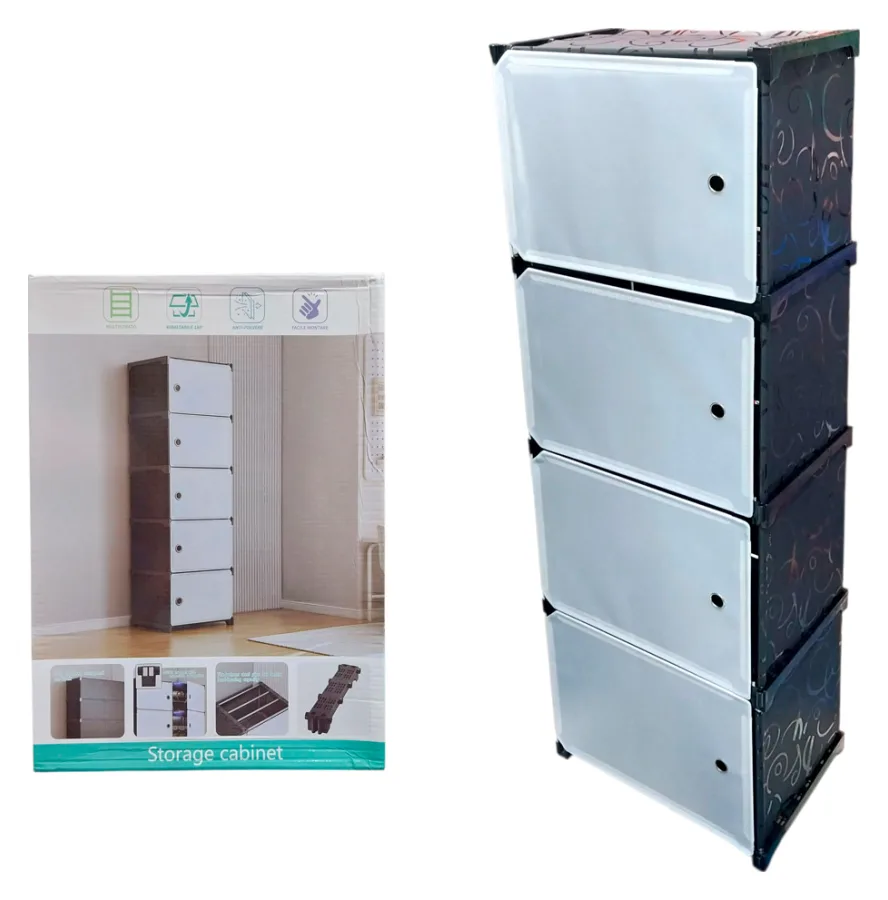 Mueble Organizador Armario 4 Niveles con puerta