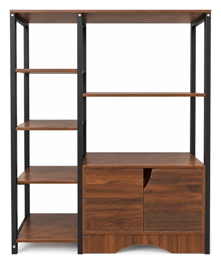 Mueble de Hierro Negro con Madera 120 x 90 x 34