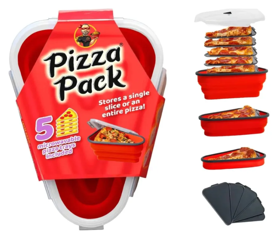 Organizador de pizzas de silicona reutilizabe 5 piezas