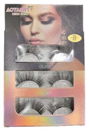Pestaña Glam x 3