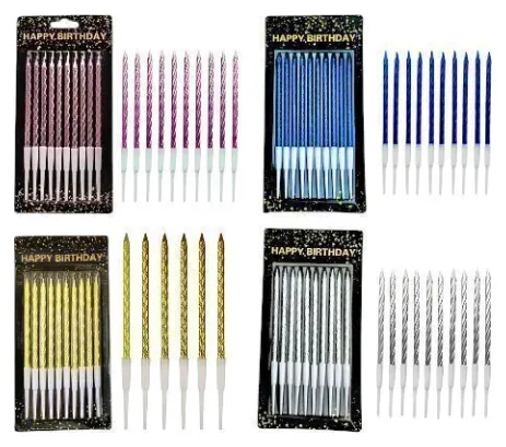 Velas 10pcs Metalizado X-1365 23127