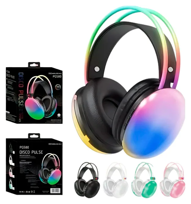 Auricular Vincha Bt Disco Pulse con Luz