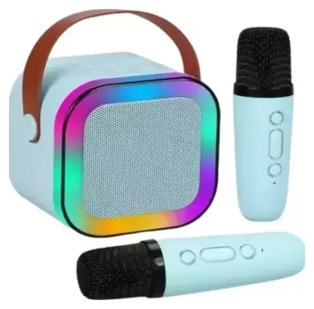 Parlante Con 2 Microfono Inalambrico Karaoke Mini Bluetooth k12