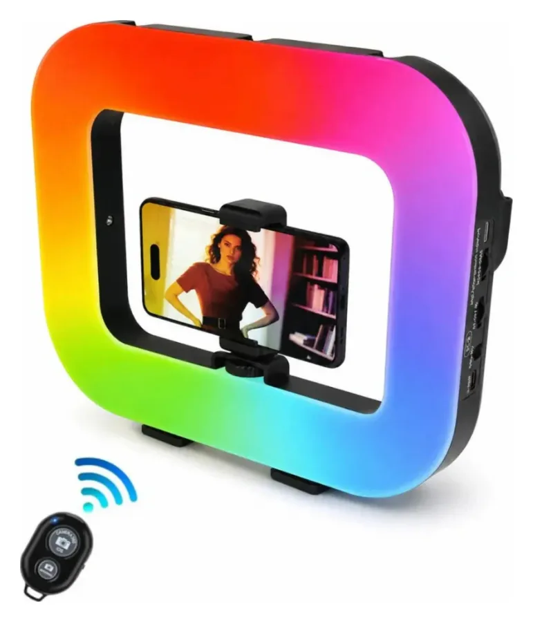Aro Led Rgb Recargable con Soporte par el Celular
