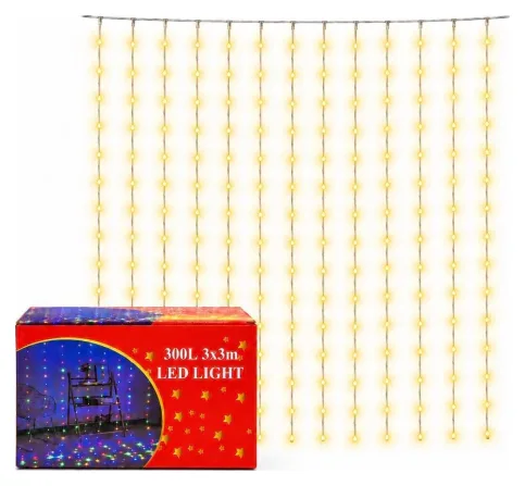 Cortina LED 3 x 3m 300L COLOR x-647