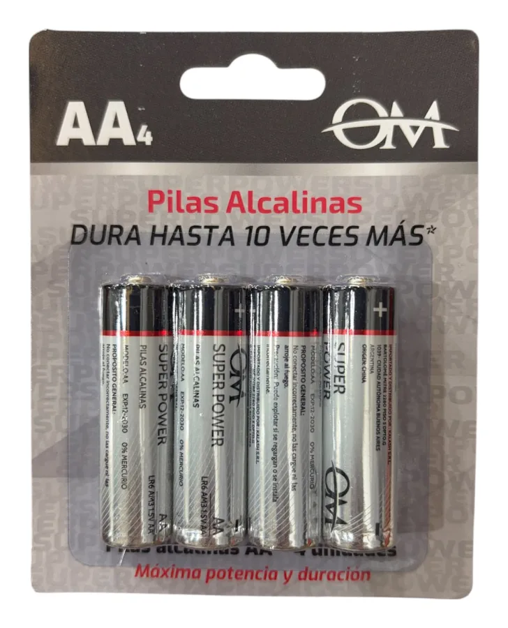 Pila Aa Alcalina 4pcs