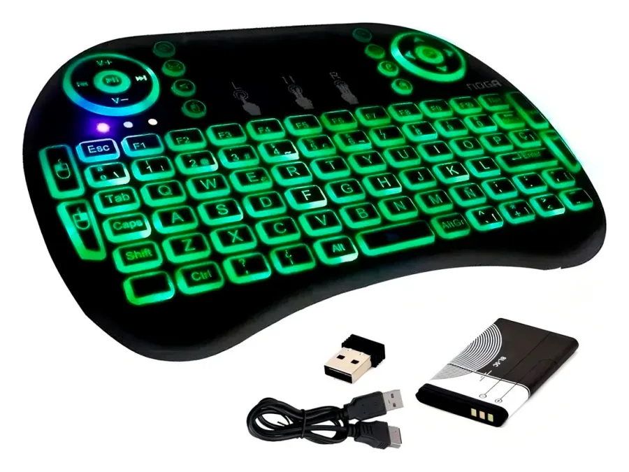Mini Teclado Inalambrico para TV con Mouse Tactil