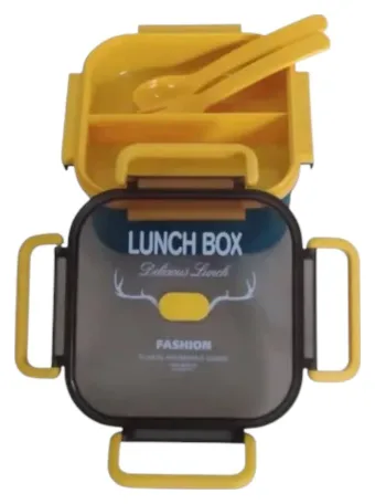 Lunchera de plastico doble con cubiertos 443153