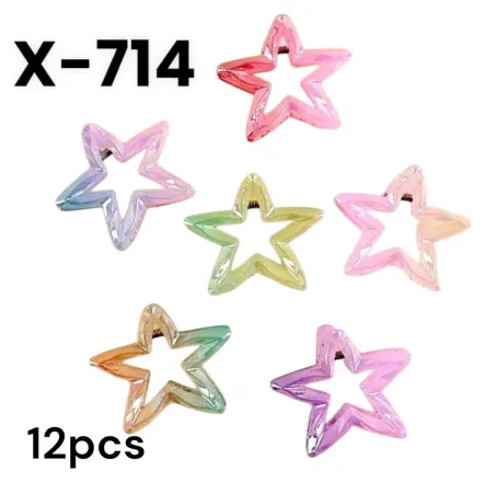 Broche de Pelo Estrellas 12pcs