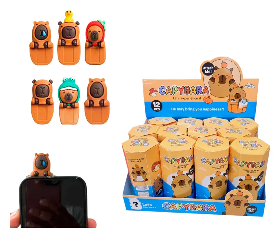 Mini Figura Capibara Adhesiva