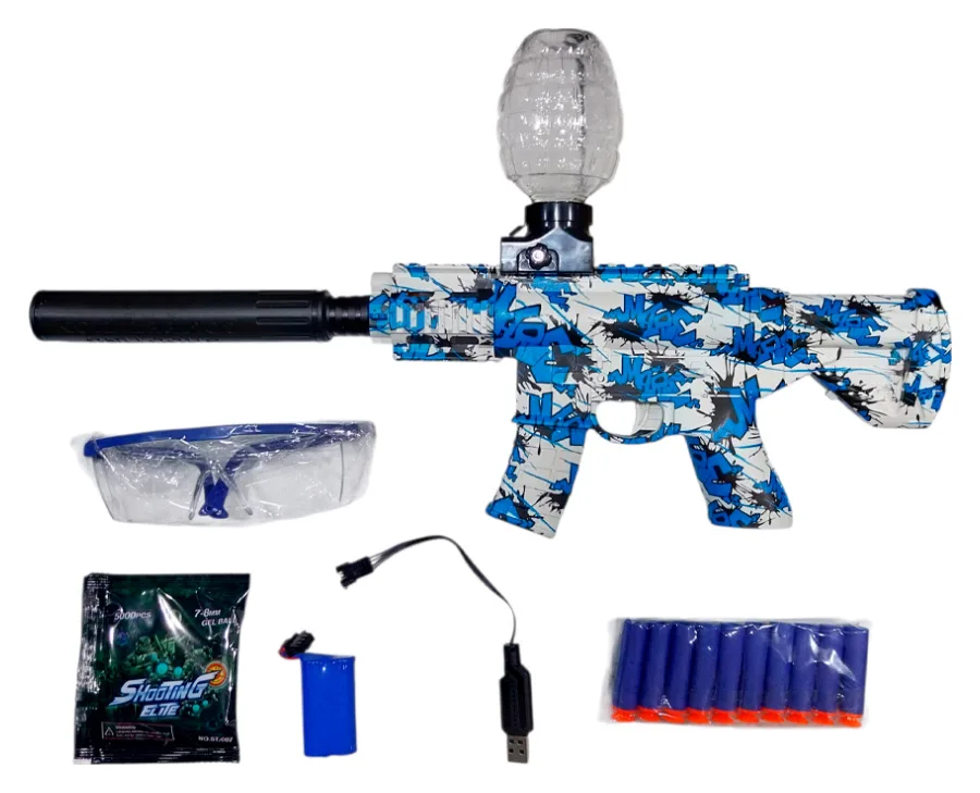 Pistola de Hidrogel m416 + Dardos de Goma Espuma