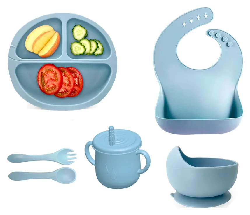 Set de Utensillos para Bebe Silicona