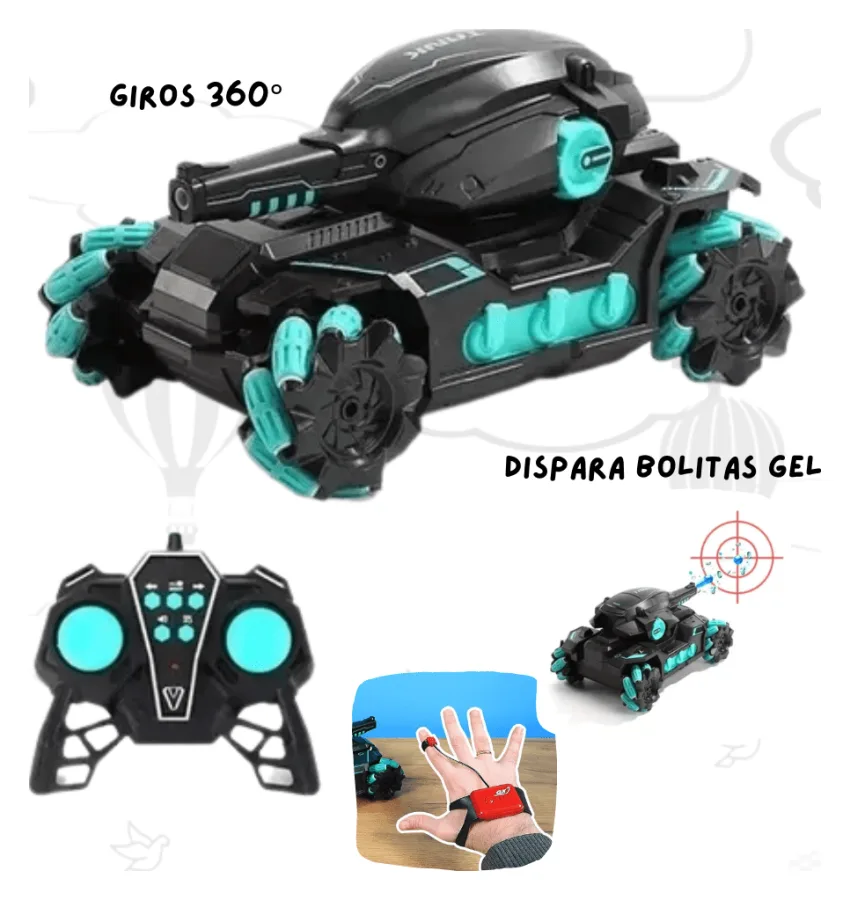 Tanque a Control Remoto Dispara Hidrogel