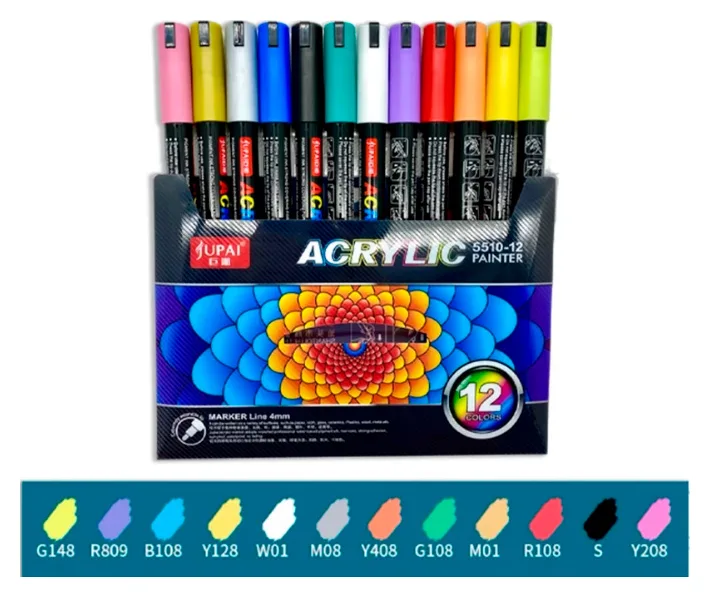 Set Marcadores Acrilicos x 12