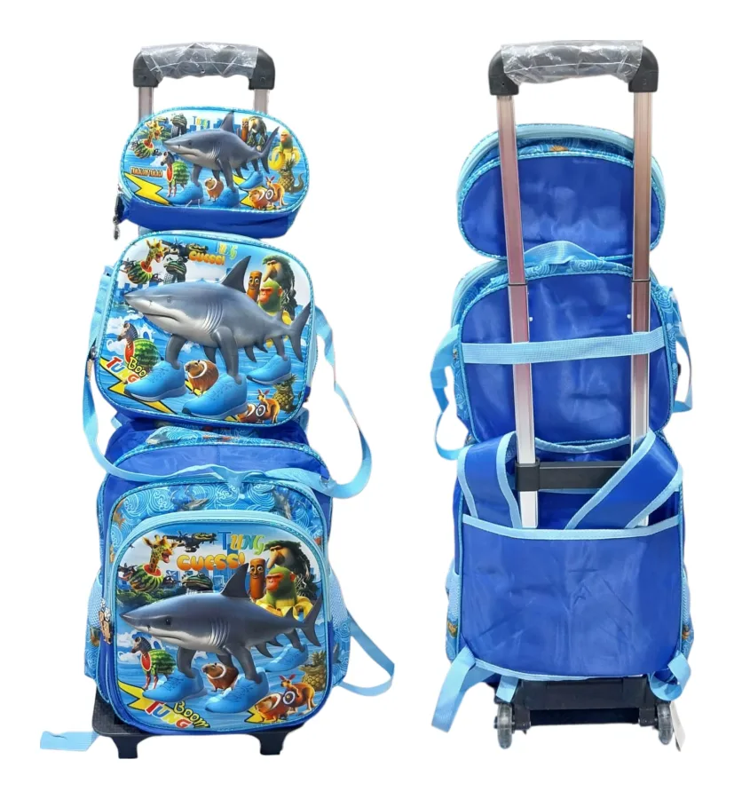 Mochila + Carrito + Lunchera + Cartuchera Diseño