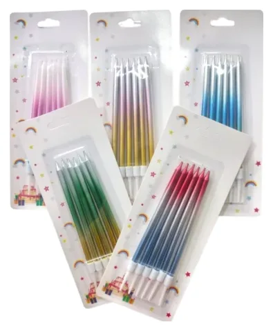 Velas Metalizadas Doradas 6pcs x-243 X-1716
